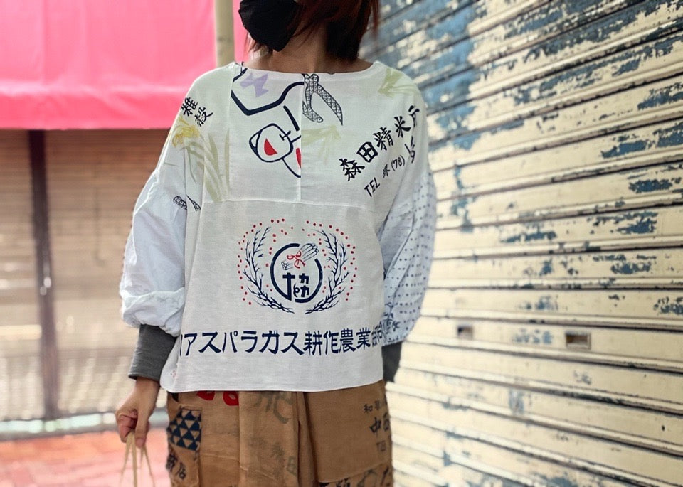 白手ぬぐいリメイクプルオーバー 2201